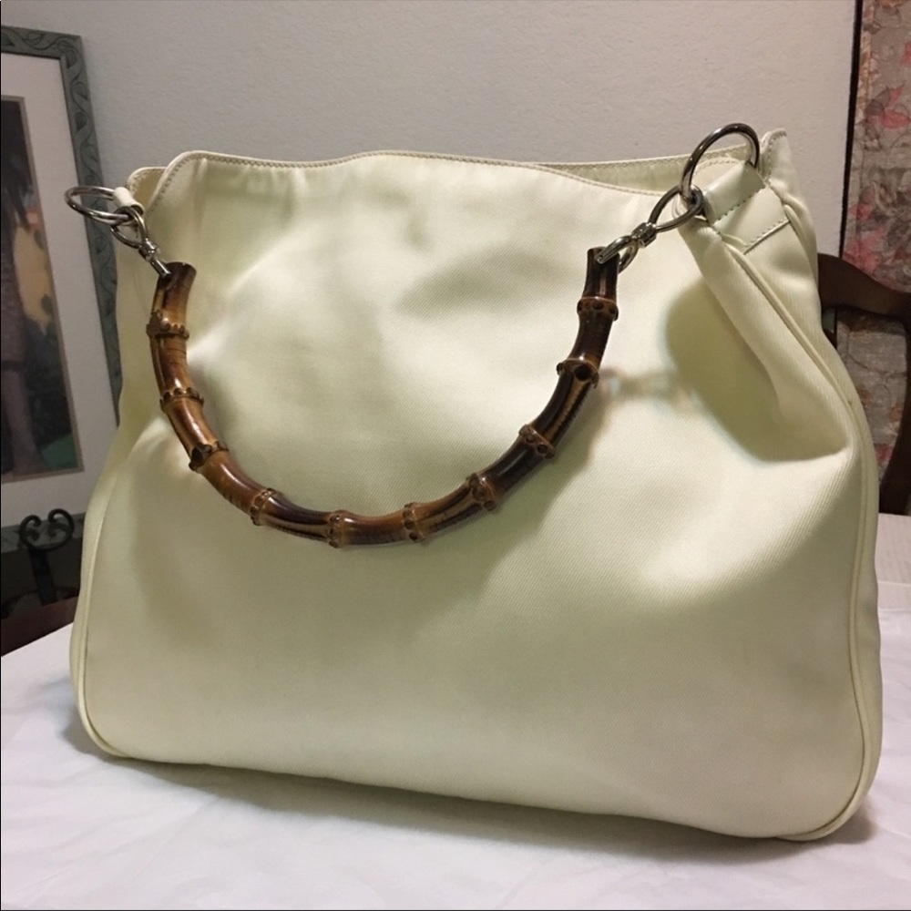 Authentic Vintage Gucci Bamboo Tote